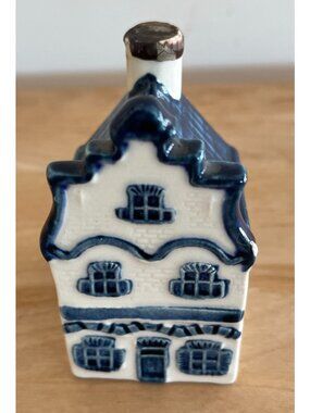 KLM Delft Blue House #1 Rynbende Holland Ceramic Miniature Collectible EMPTY